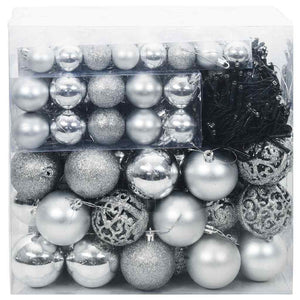 Julprydnad Set med 300 LED-lampor 120 pcs Silver Plast