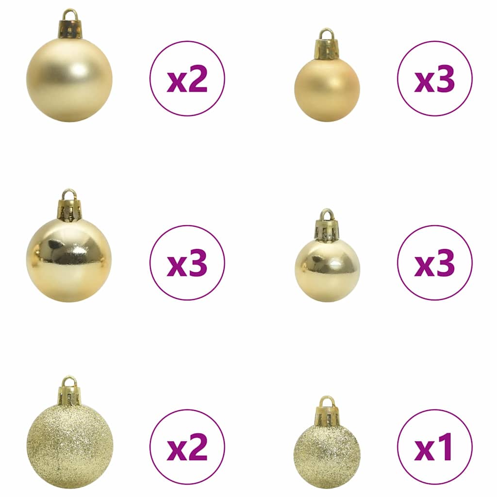 Julprydnad Set med 150 LED-lampor 61 pcs Flerfärgsdesign Plast