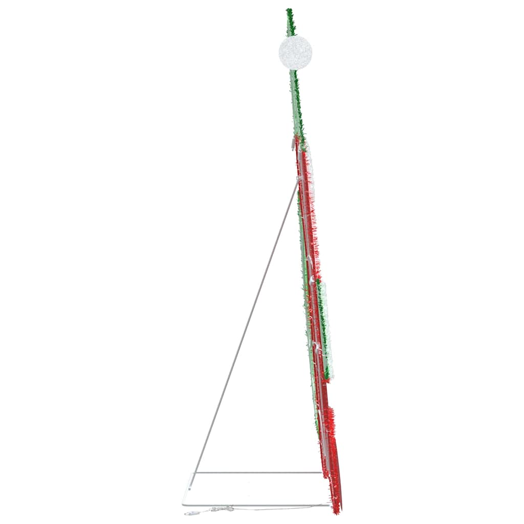 Belyst jultomte med 60 LED-lampor Varmvit 62 x 70 cm Glittertyg