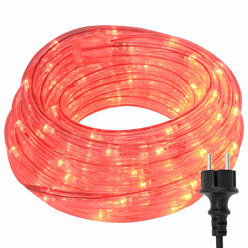 Ljuslina med 2400 LED-lampor Röd 100 m PVC