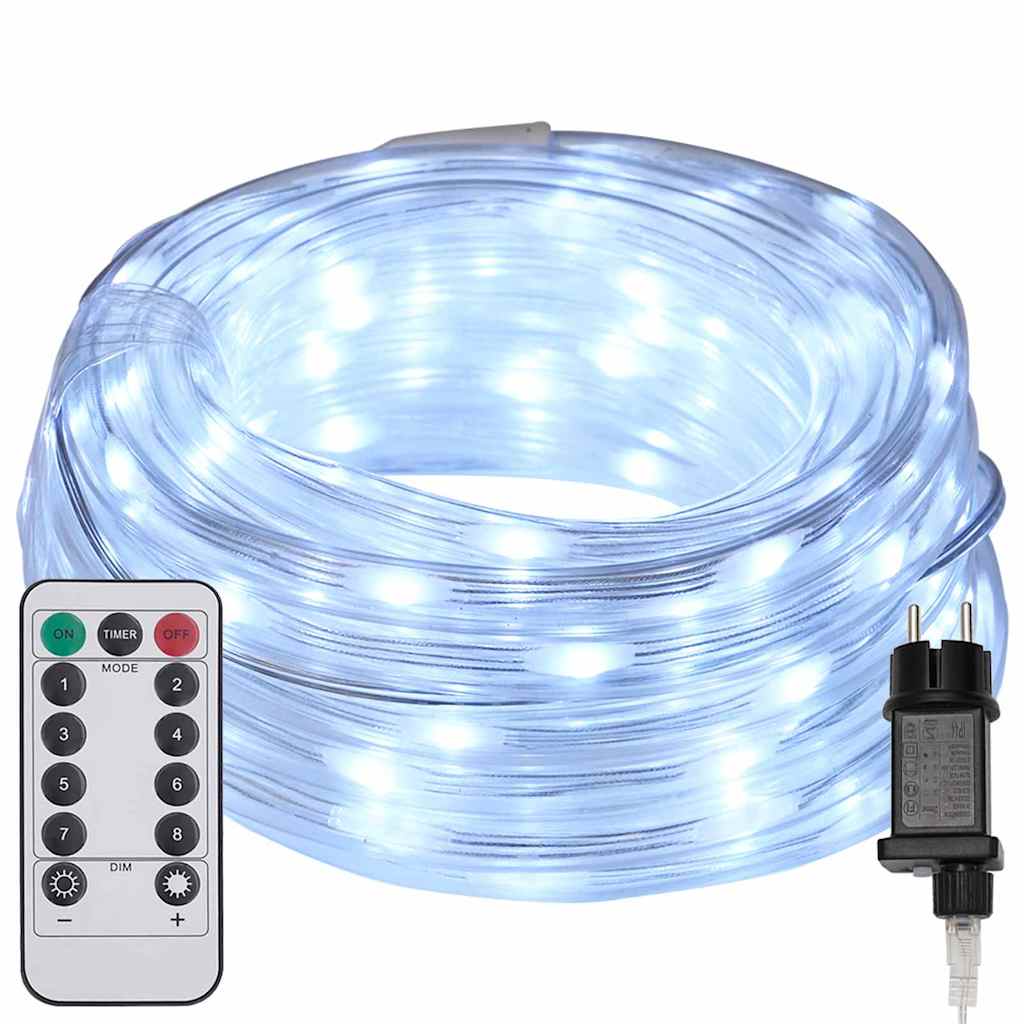 Ljuslina med 120 LED-lampor Kall Vit 5 m PVC
