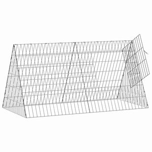 Kaninbur Silver 650 x 55 x 55 cm Galvaniserat Stål