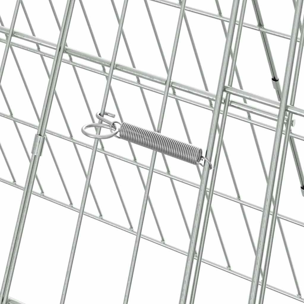 Kaninbur Silver 650 x 55 x 55 cm Galvaniserat Stål