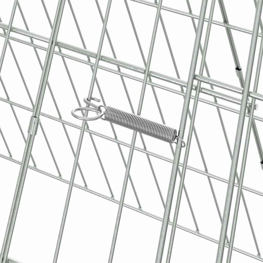 Kaninbur Silver 650 x 55 x 55 cm Galvaniserat Stål