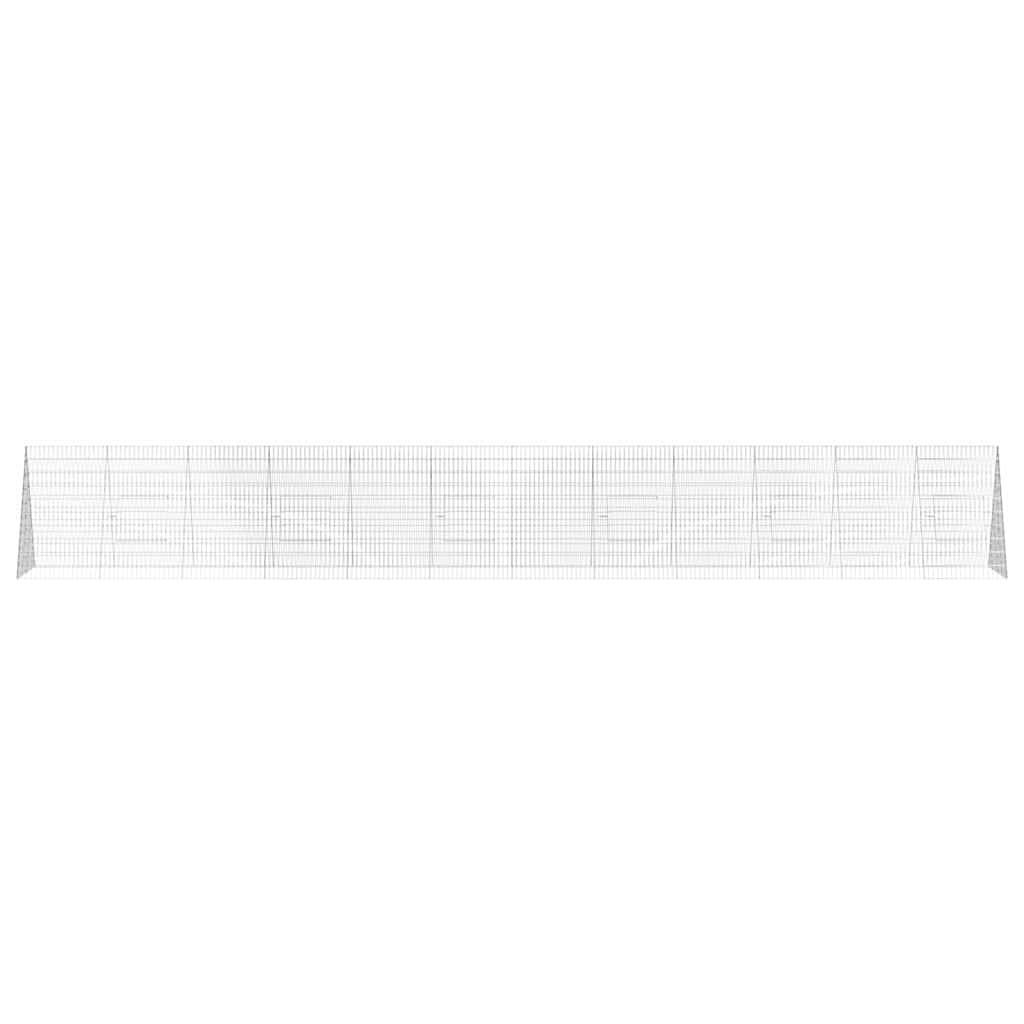 Kaninbur Silver 215 x 100 x 85 cm Galvaniserat Stål