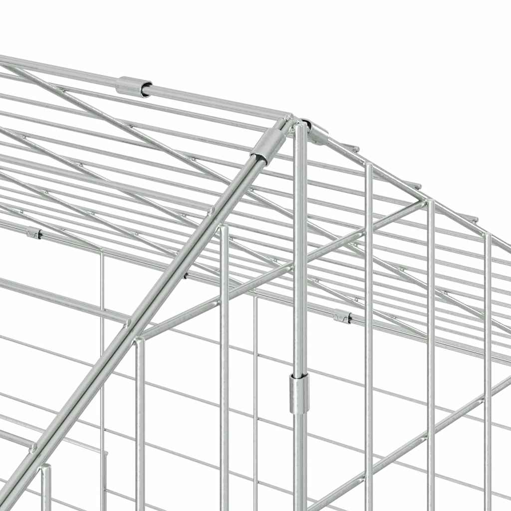 Kaninbur Silver 400 x 78 x 78 cm Galvaniserat Stål