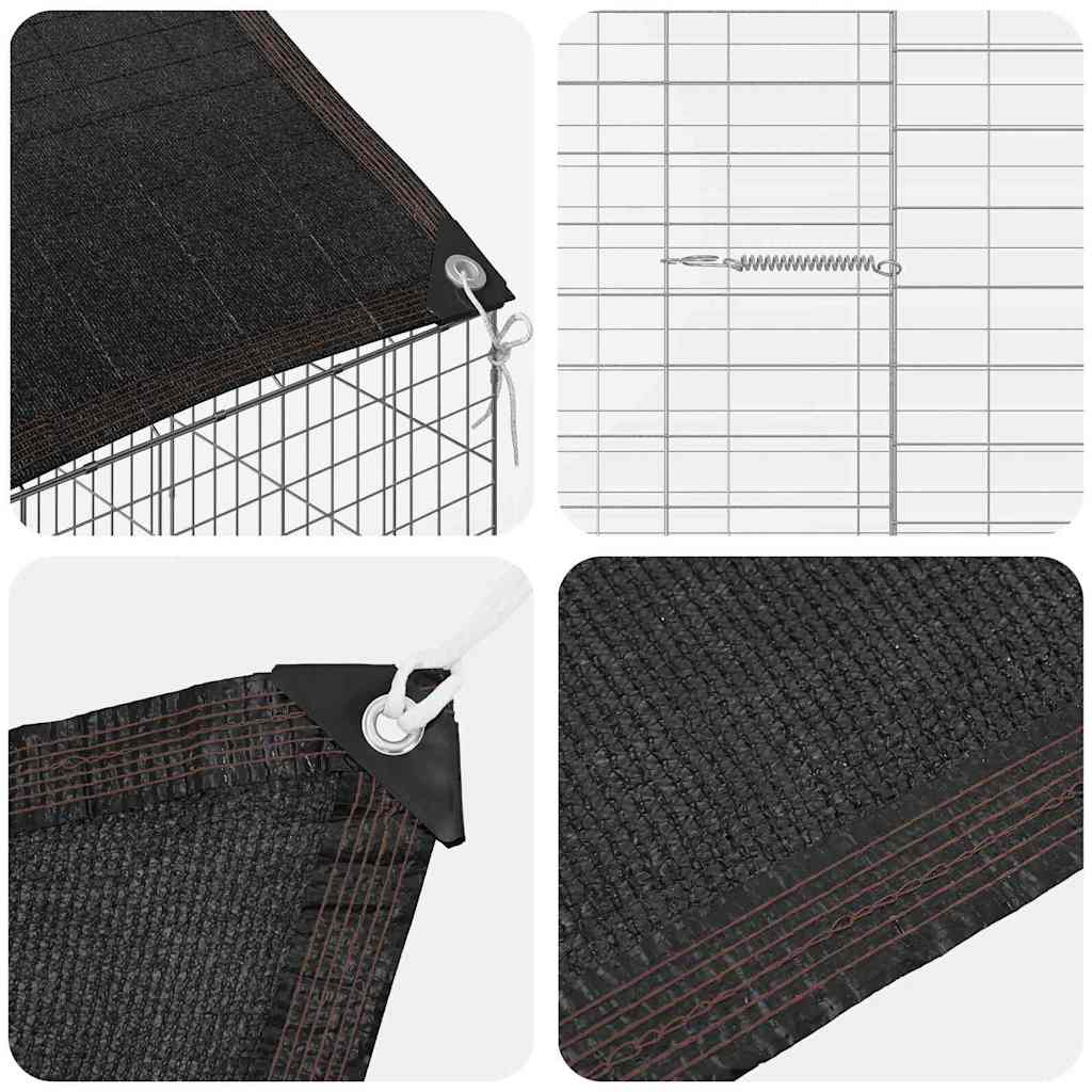 Kaninbur Silver 400 x 78 x 78 cm Galvaniserat Stål