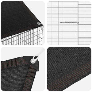 Kaninbur Silver 400 x 78 x 78 cm Galvaniserat Stål