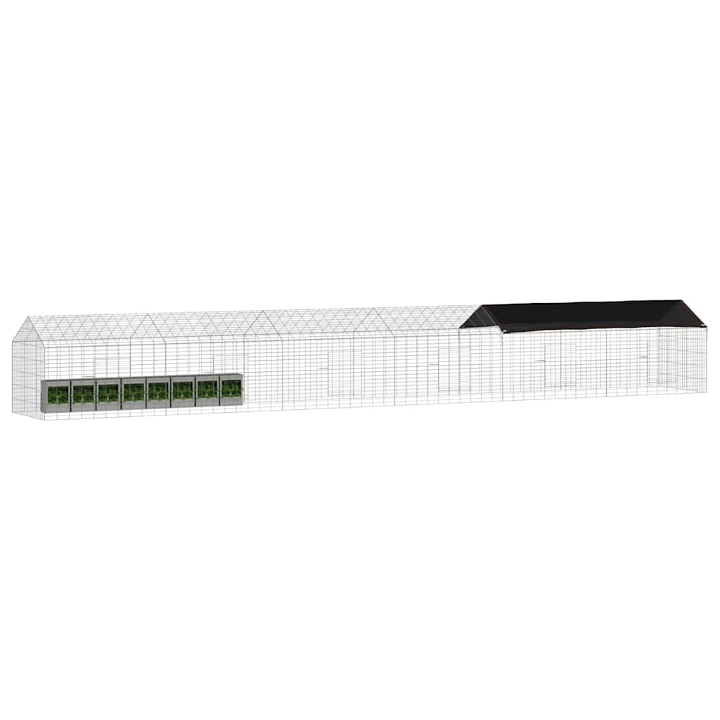 Kaninbur Silver 400 x 78 x 78 cm Galvaniserat Stål