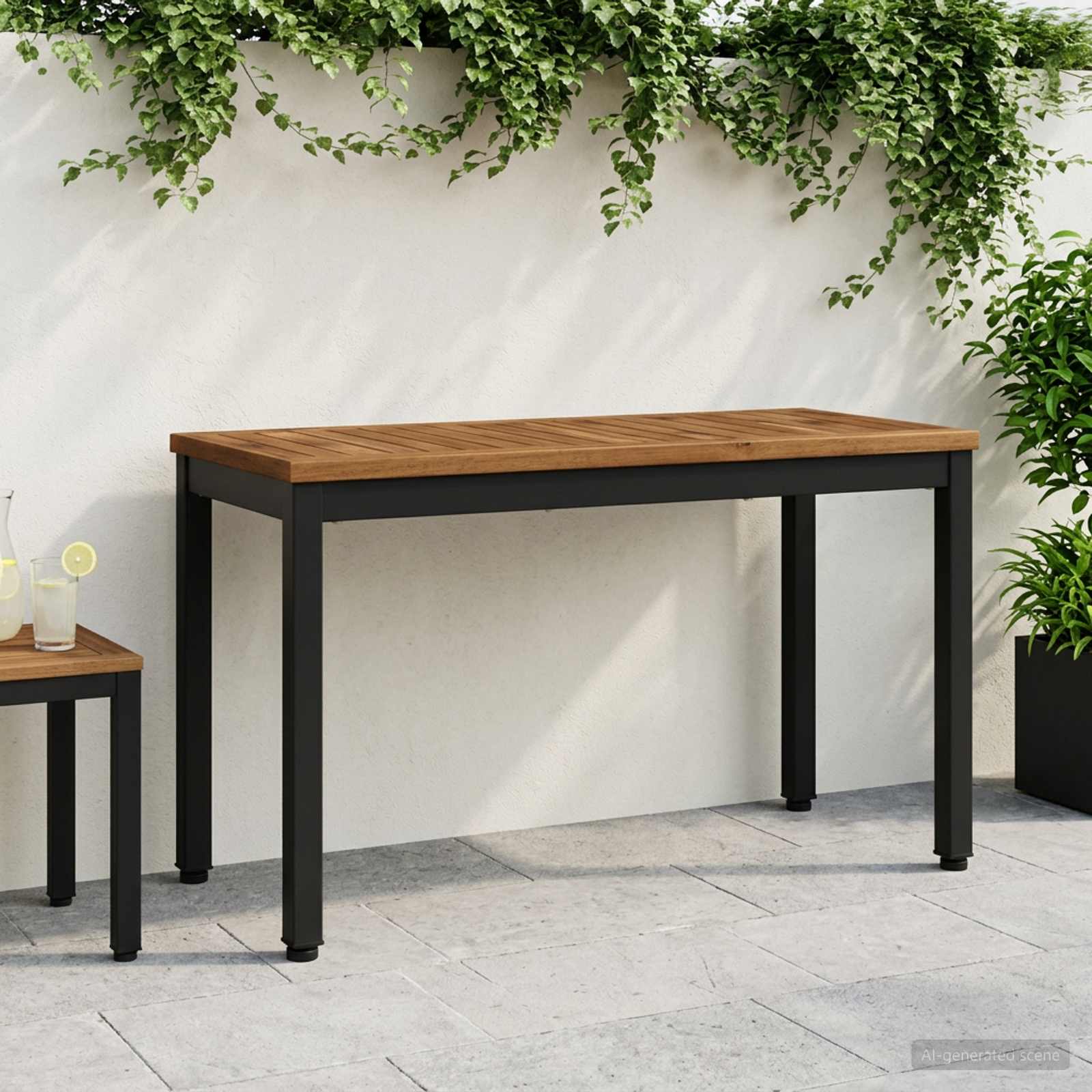 Trädgårdsbänk 80,5 x 35 x 45 cm Massivt Akaciaträ Rektangulär