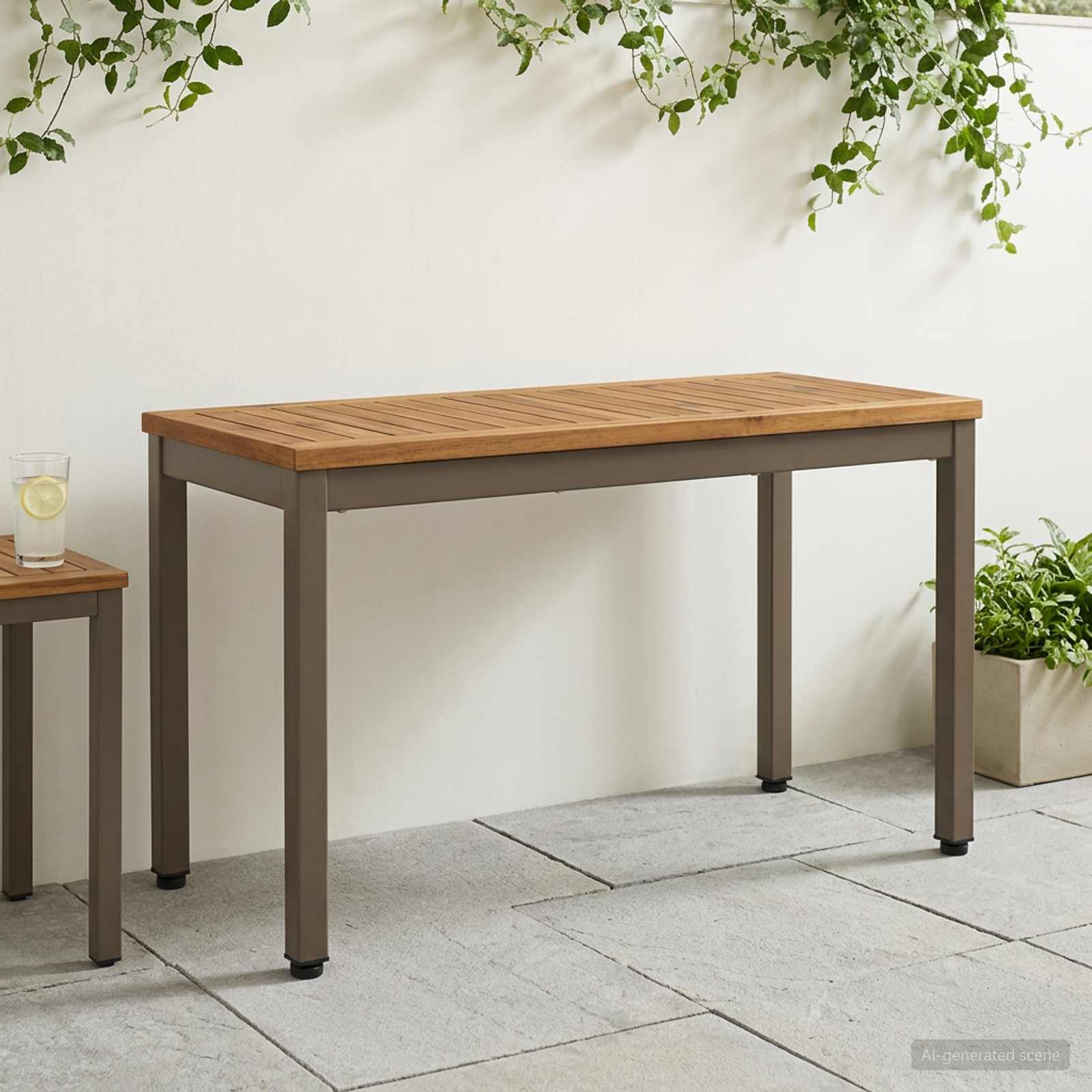 Trädgårdsbänk 80,5 x 35 x 45 cm Massivt Akaciaträ Rektangulär