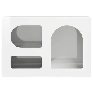 TV-skåp Högblanka vita 60 x 35 x 40 cm Konstruerat trä