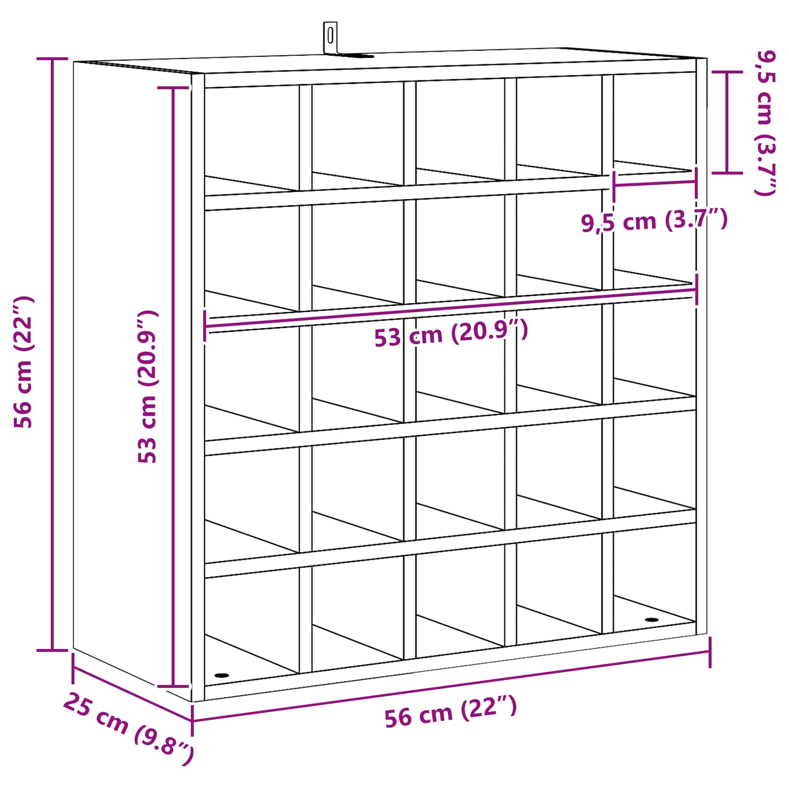 Vinställ 2 pcs Vit 56 x 25 x 56 cm Massiv furu