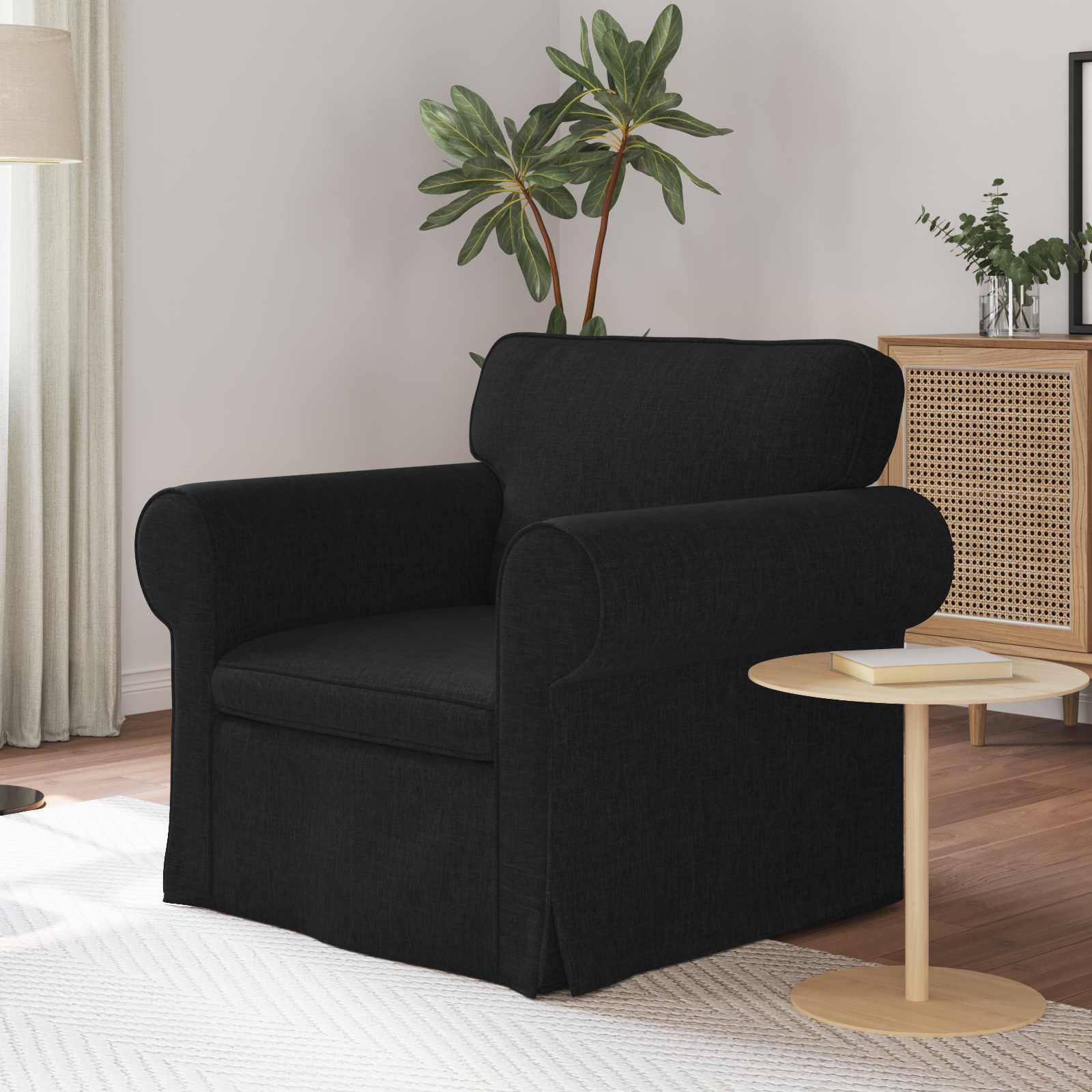 Soffa Svart 95 x 82 x 80 cm tyg