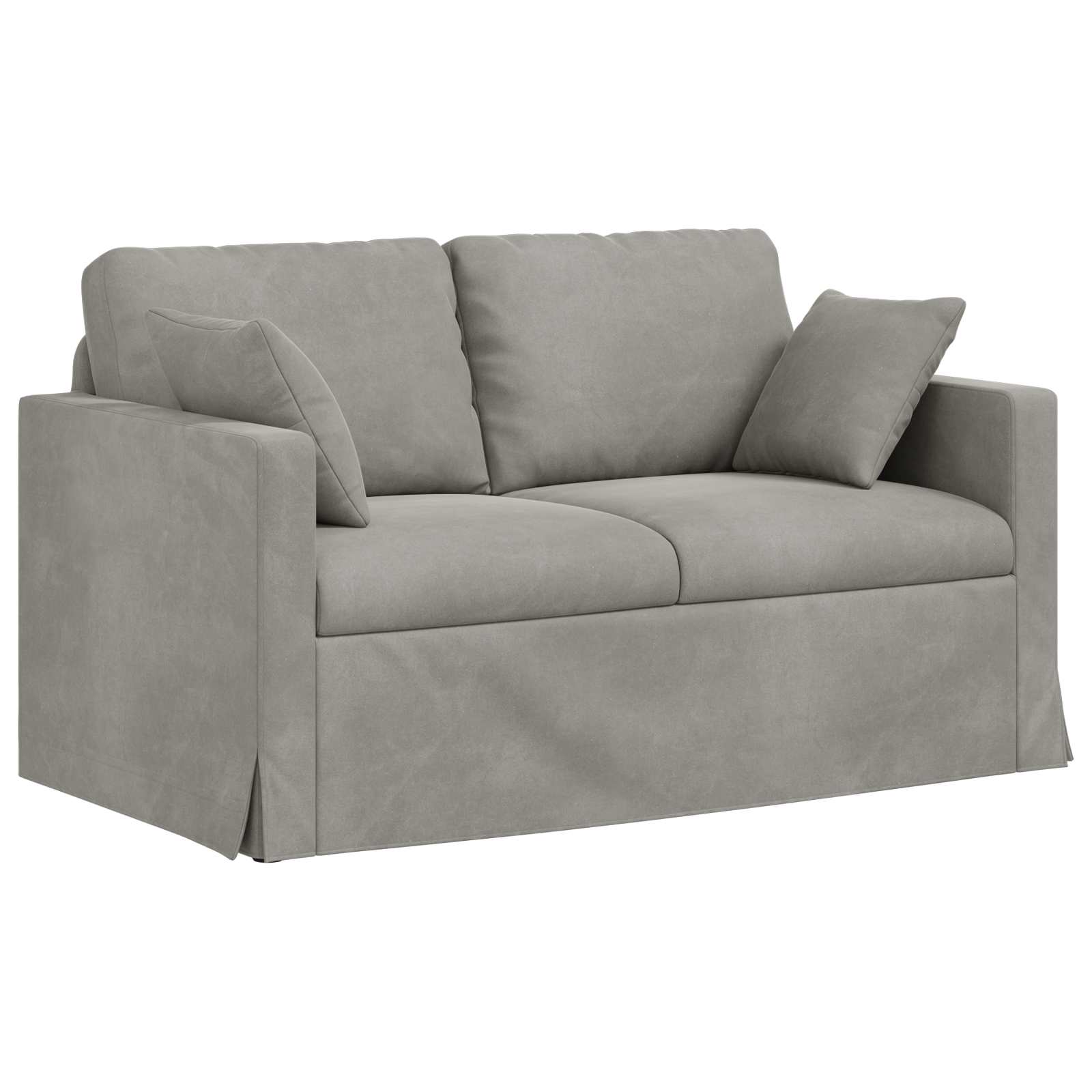 Soffa Ljusgrå 138 x 78 x 80 cm Sammet