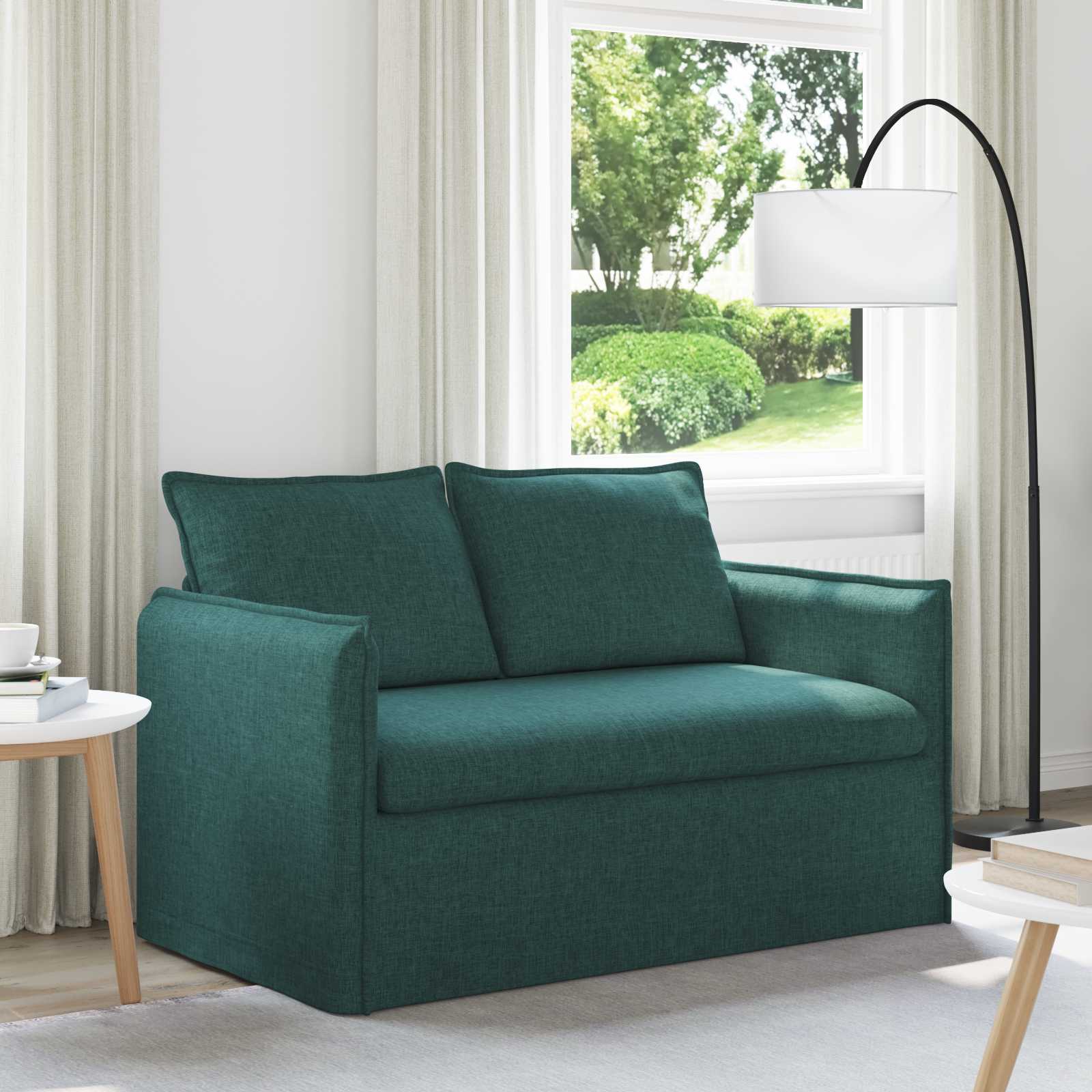 Soffa Mörkgrön 136 x 82 x 85 cm tyg