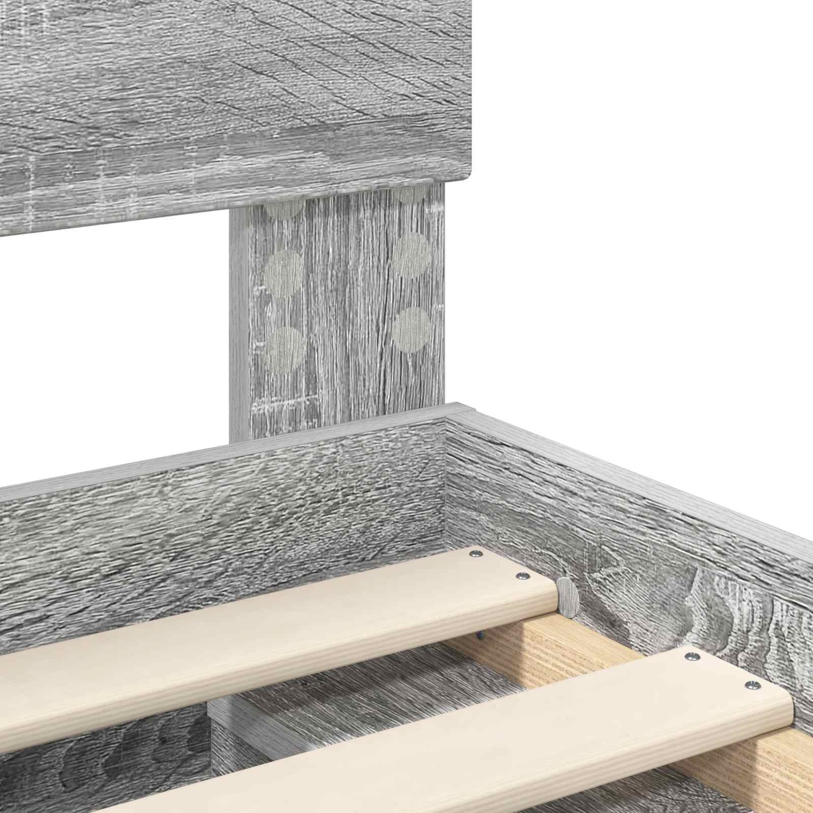 Sängram med huvudgavel Grå Sonoma 160 x 200 cm Konstruerat trä