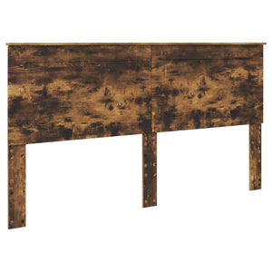 Sängram med huvudgavel Rökt ek 200 x 200 cm Konstruerat trä