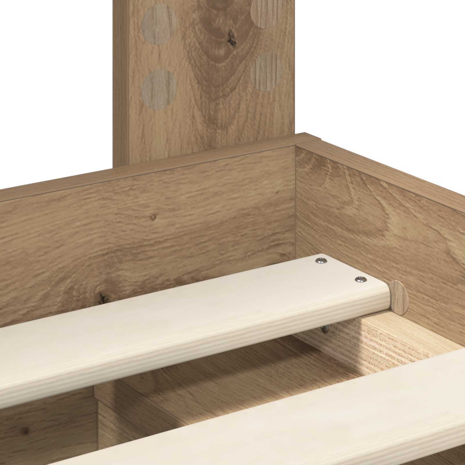 Sängram med huvudgavel Artisan Ek 140 x 190 cm Massiv furu