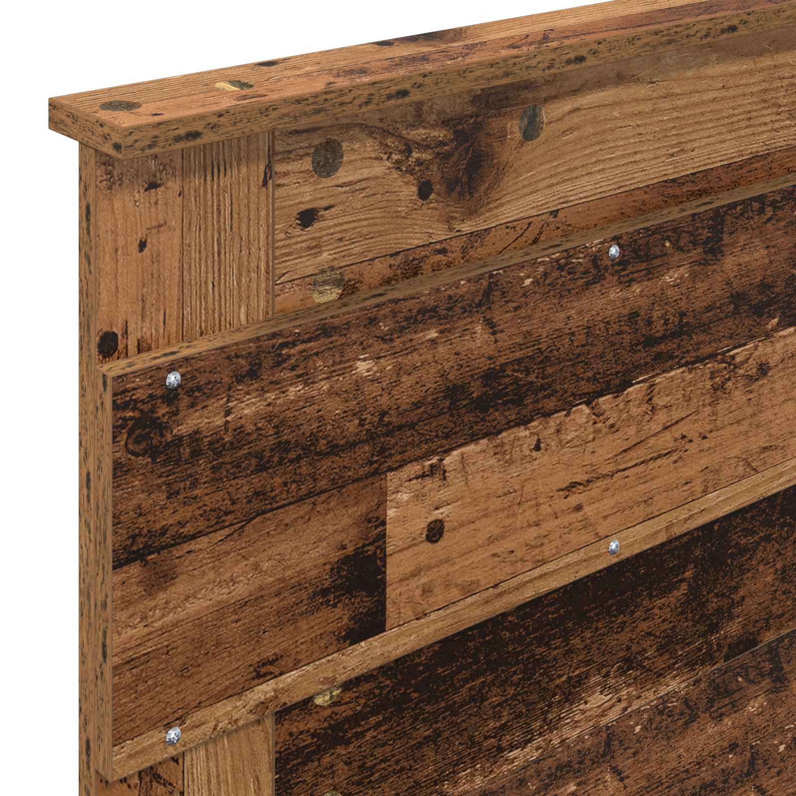 Sängram med huvudgavel Gammalt trä 100 x 200 cm Massiv furu