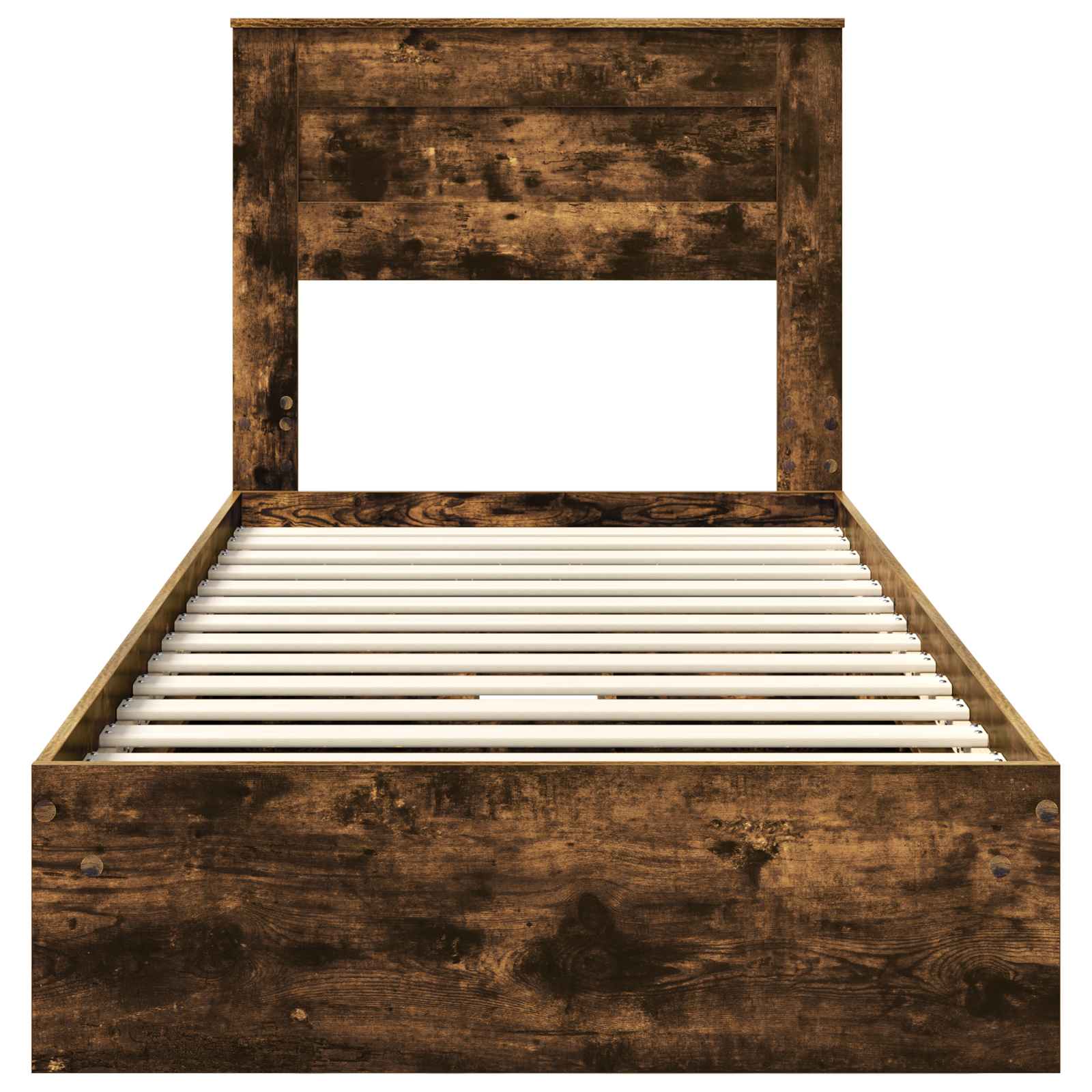 Förvaringssäng med låda Rökt ek 100 x 200 cm Konstruerat trä