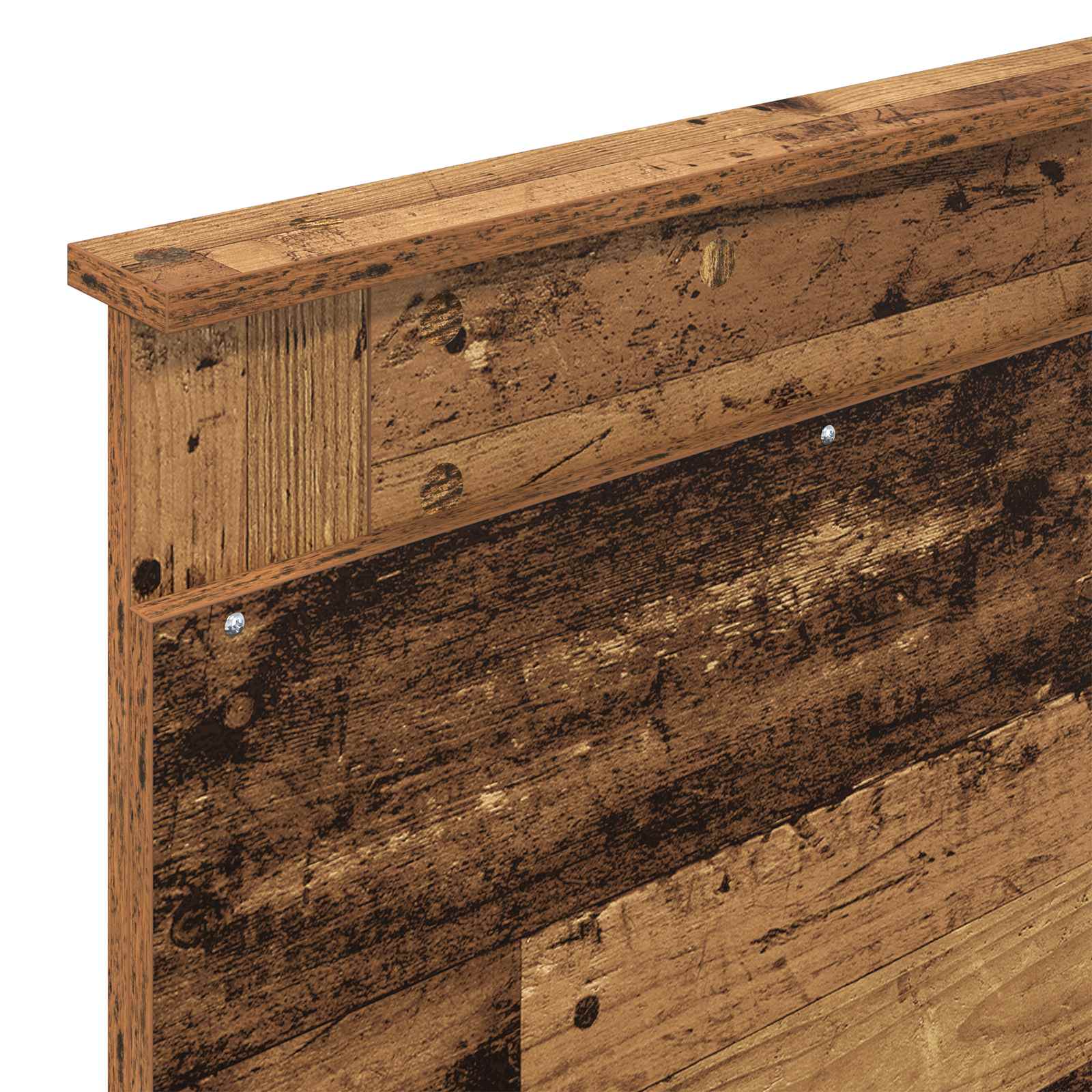 Sängram med huvudgavel Gammalt trä 75 x 190 cm Massiv furu