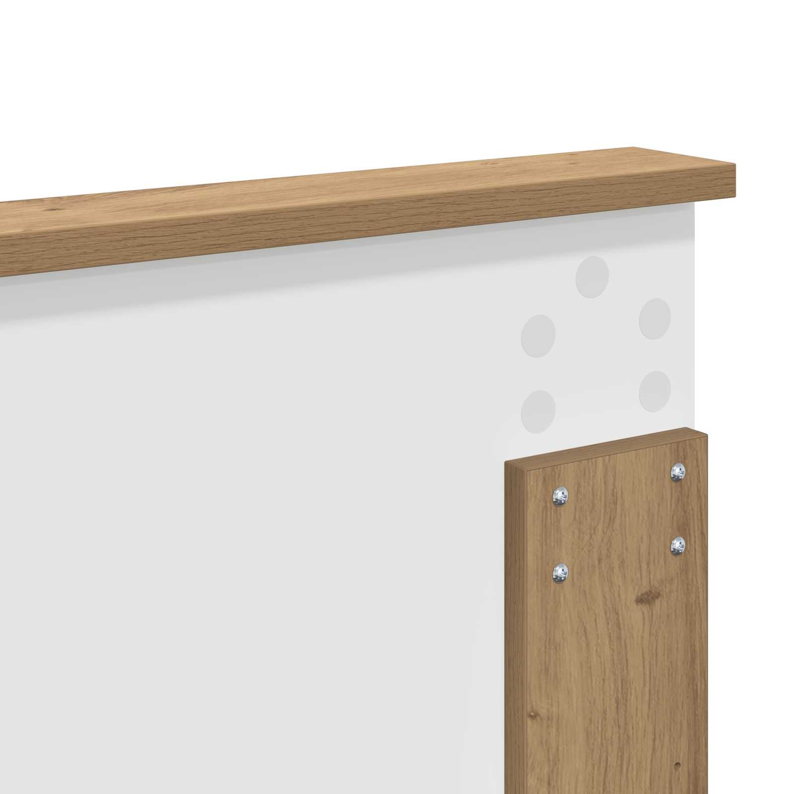 Sängram med huvudgavel Artisan Ek 140 x 190 cm Massiv furu