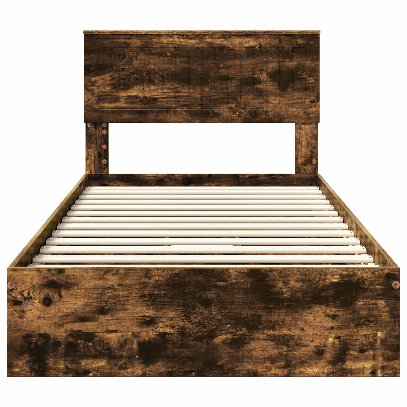 Förvaringssäng med låda Rökt ek 100 x 200 cm Konstruerat trä