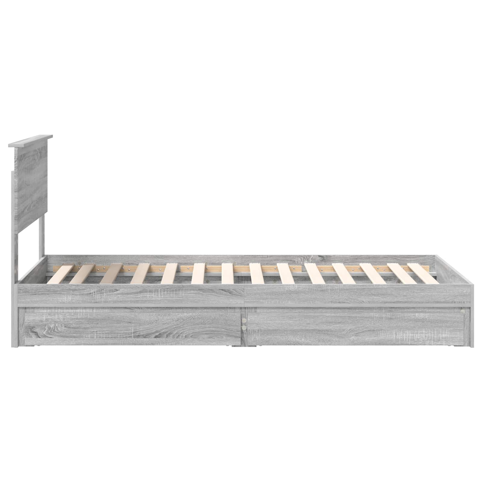Förvaringssäng med låda Grå Sonoma 90 x 200 cm Konstruerat trä