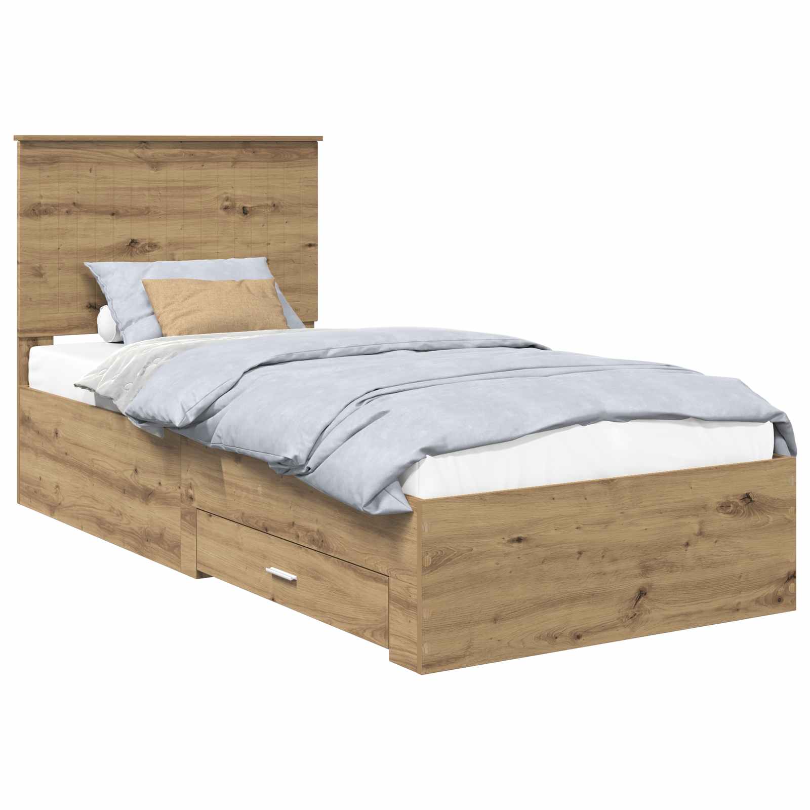 Sängram med låda Artisan Ek 90 x 200 cm Konstruerat trä