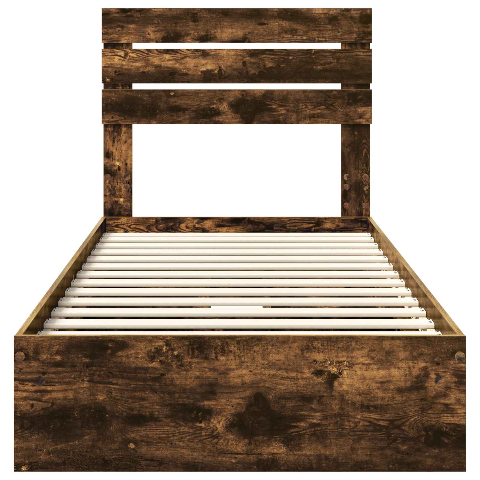 Förvaringssäng med låda Rökt ek 100 x 200 cm Konstruerat trä