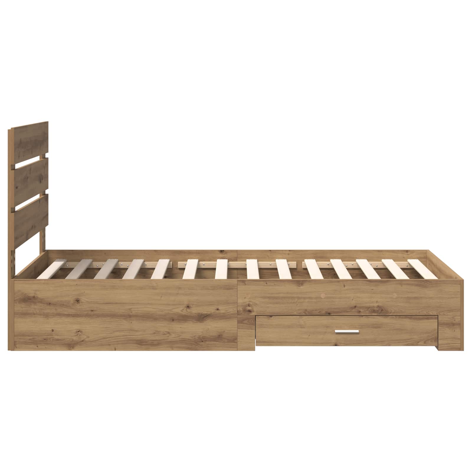 Sängram med låda Artisan Ek 100 x 200 cm Konstruerat trä