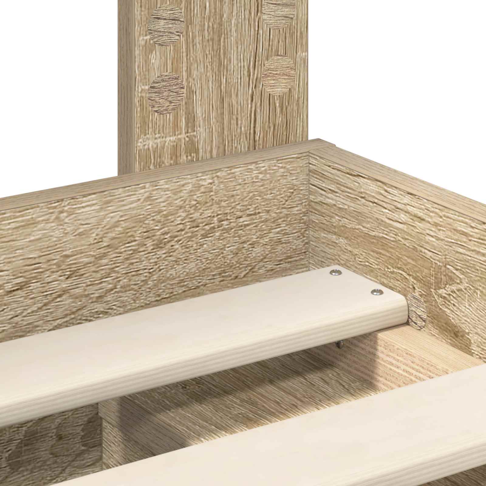 Sängram med huvudgavel Sonoma-ek 90 x 200 cm Massiv furu