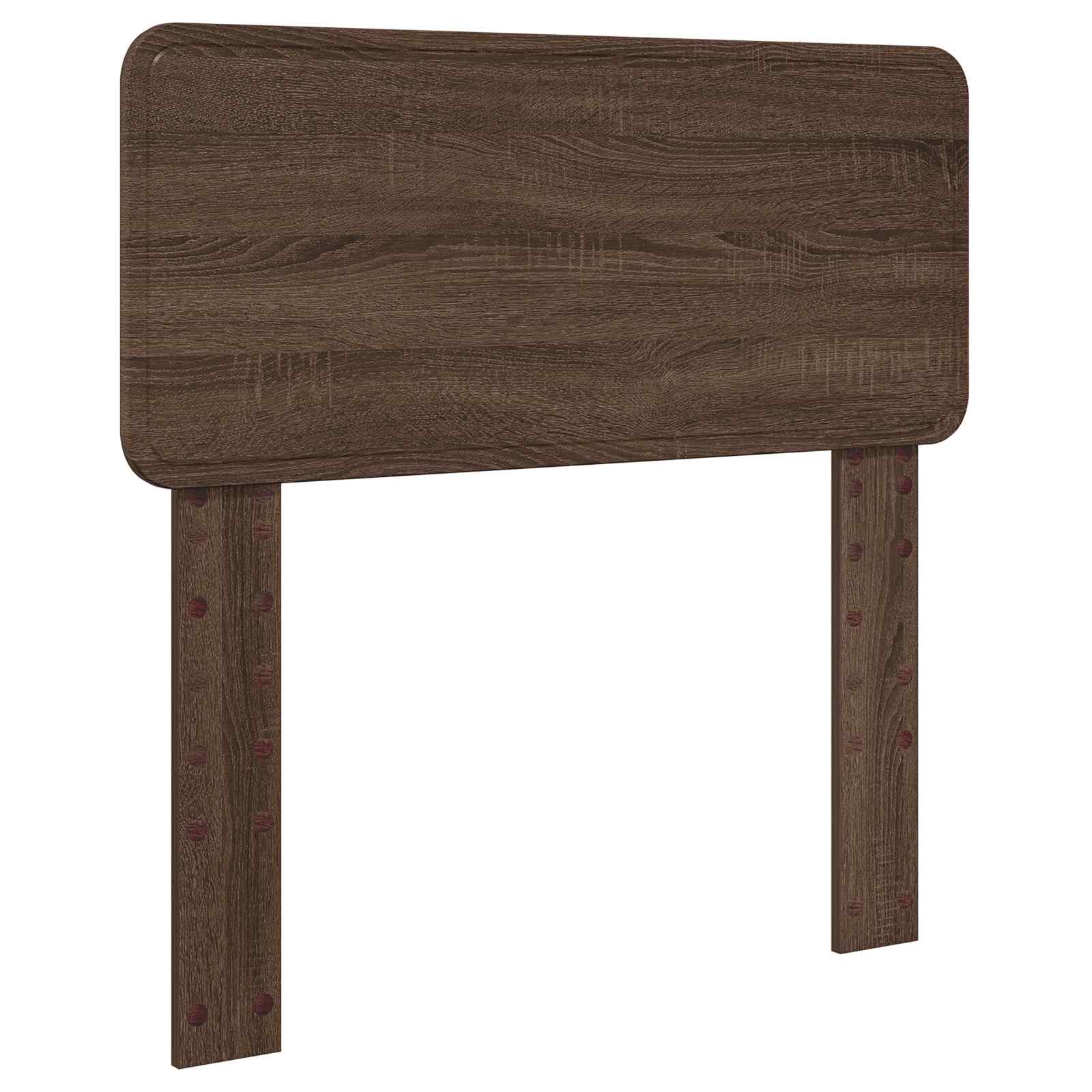 Sängram med huvudgavel Brun Ek 100 x 200 cm Konstruerat trä