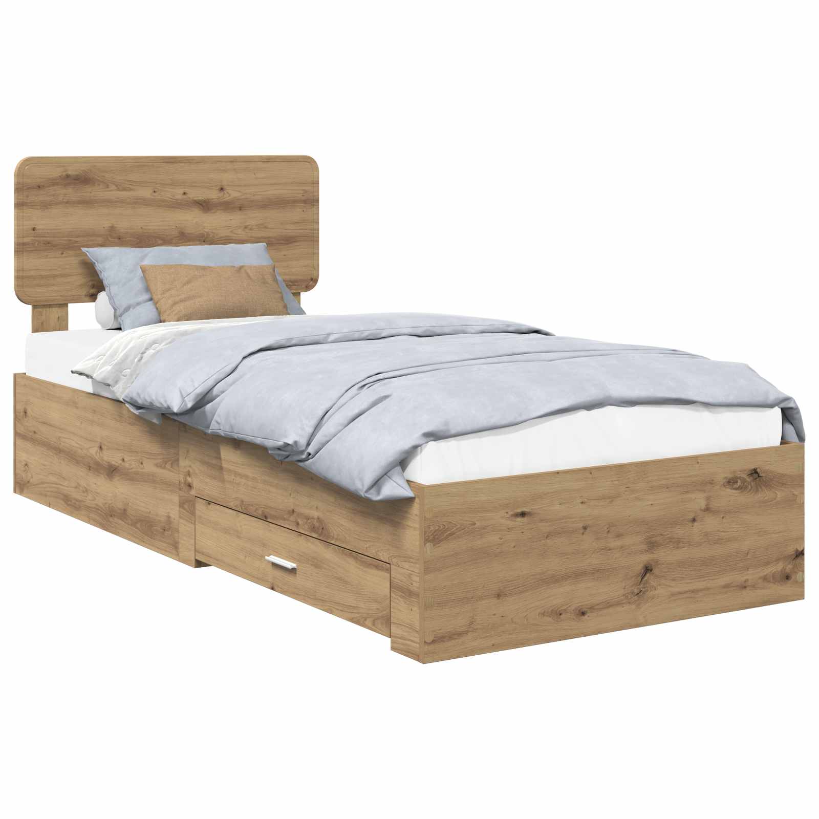 Sängram med låda Artisan Ek 90 x 200 cm Konstruerat trä