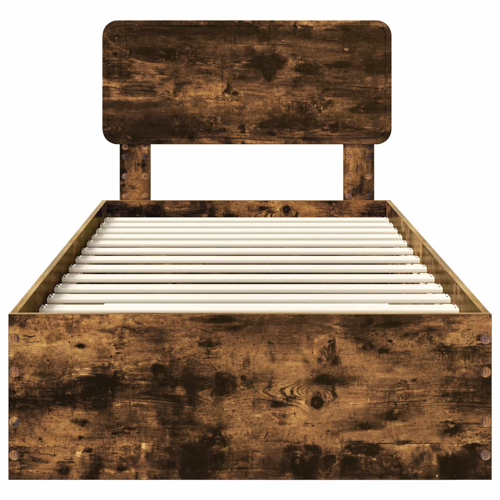Sängram med huvudgavel Rökt ek 75 x 190 cm Konstruerat trä