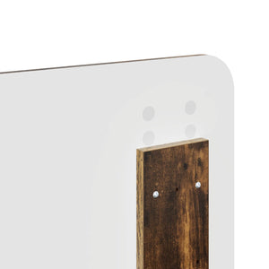 Sängram med huvudgavel Rökt ek 160 x 200 cm Massiv furu