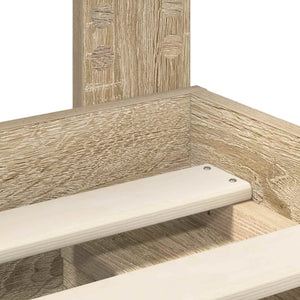 Sängram med huvudgavel Sonoma-ek 150 x 200 cm Massiv furu