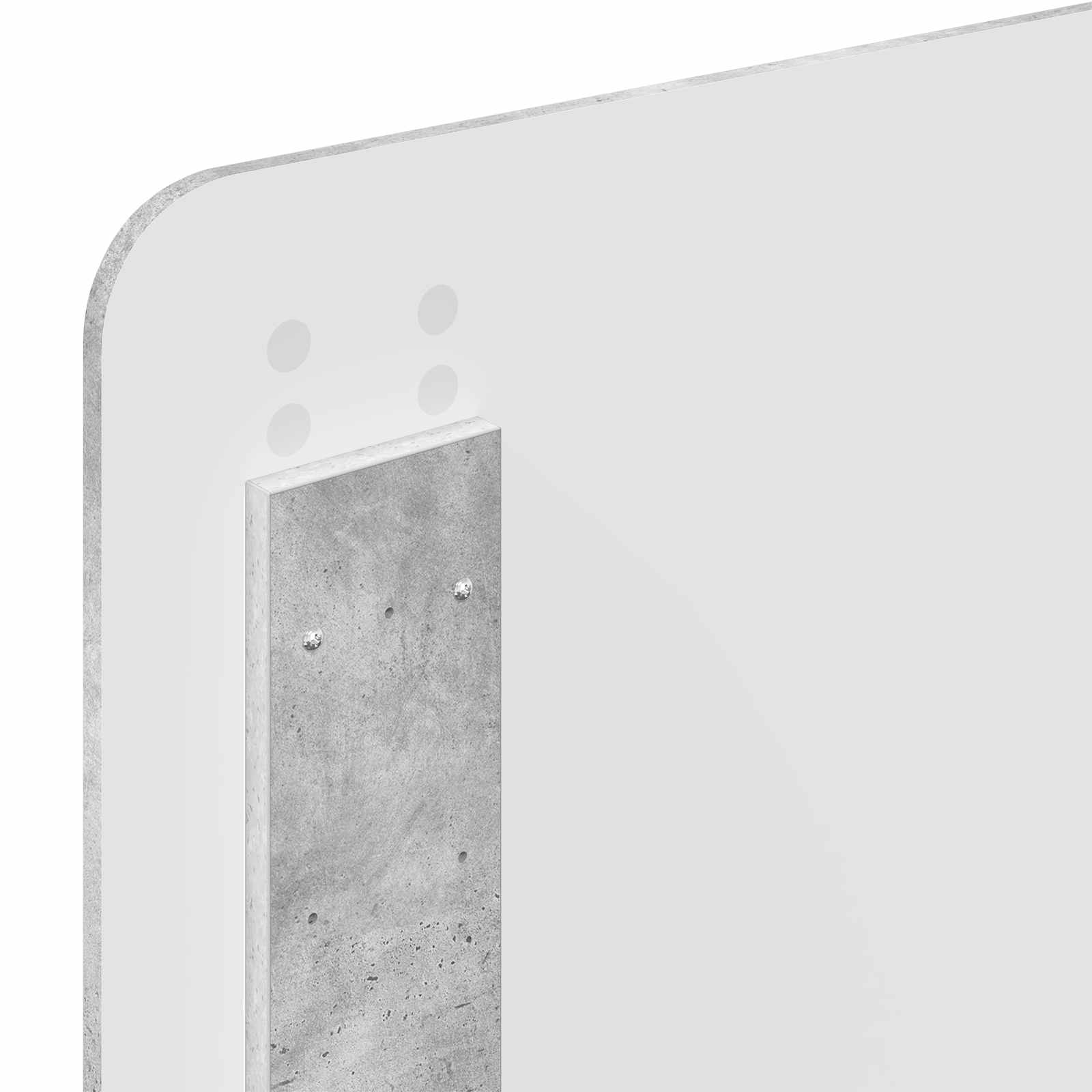 Sängram med huvudgavel Betong 90 x 200 cm Massiv furu