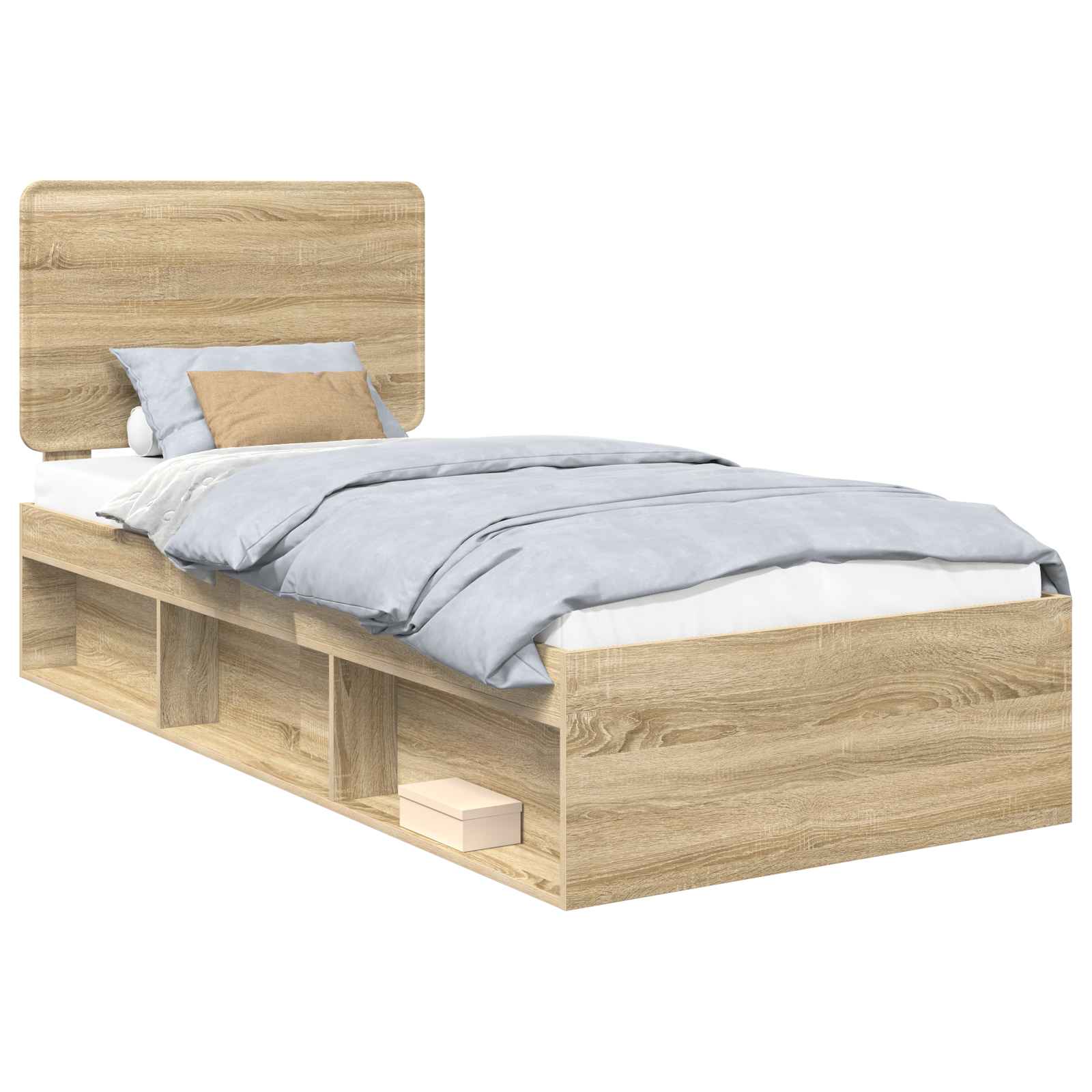 Sängram med huvudgavel Sonoma 90 x 190 cm Massiv furu