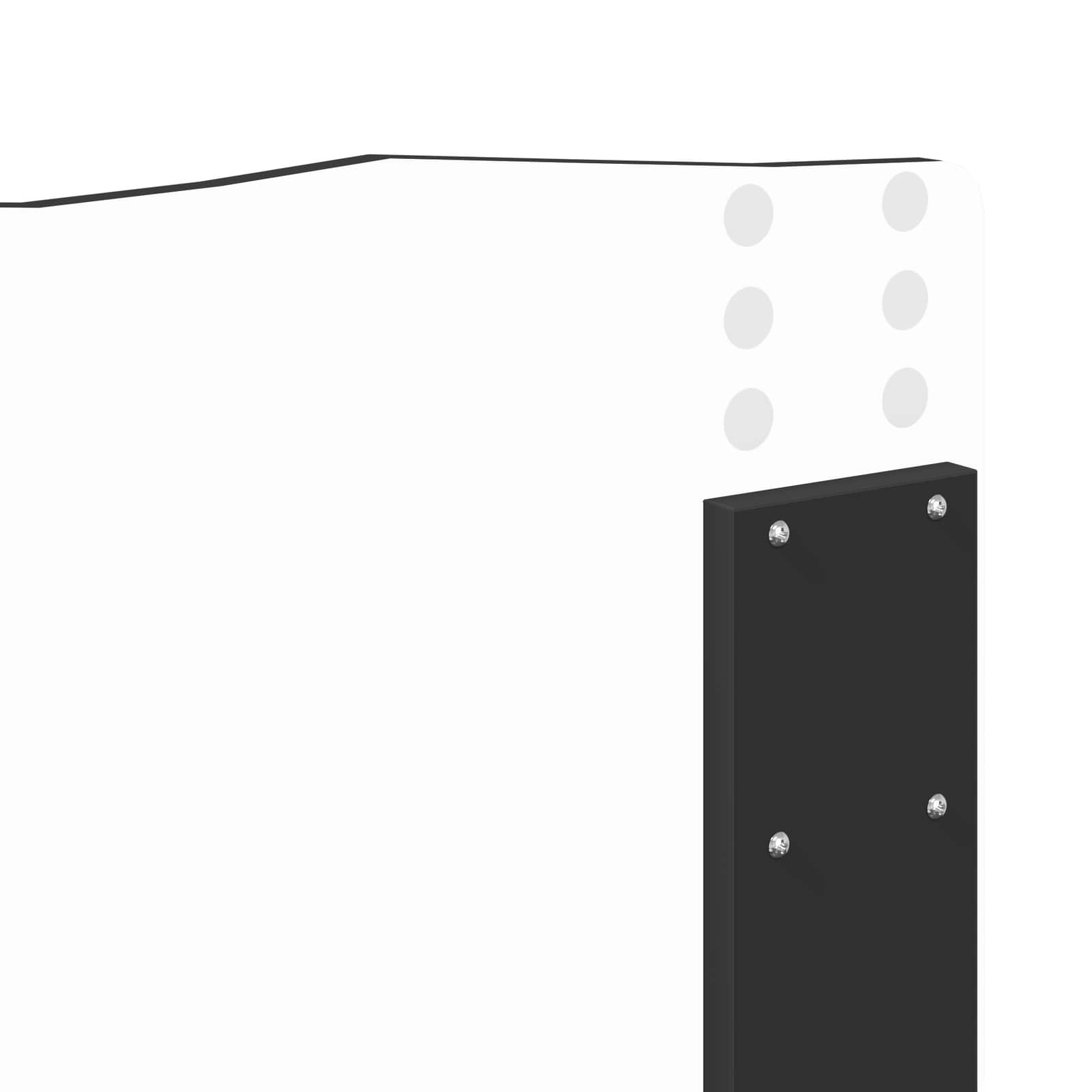 Sängram med huvudgavel Svart 160 x 200 cm Massiv furu