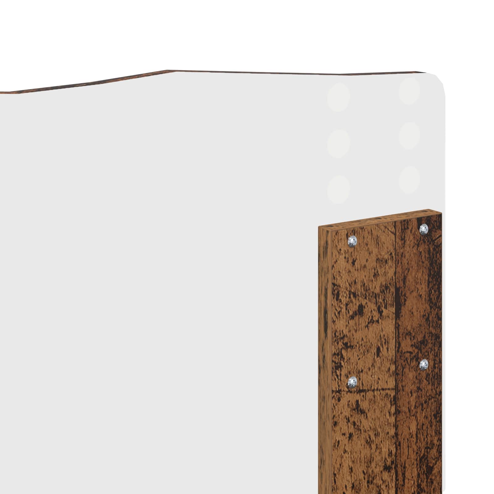 Sängram med huvudgavel Gammalt trä 140 x 190 cm Massiv furu