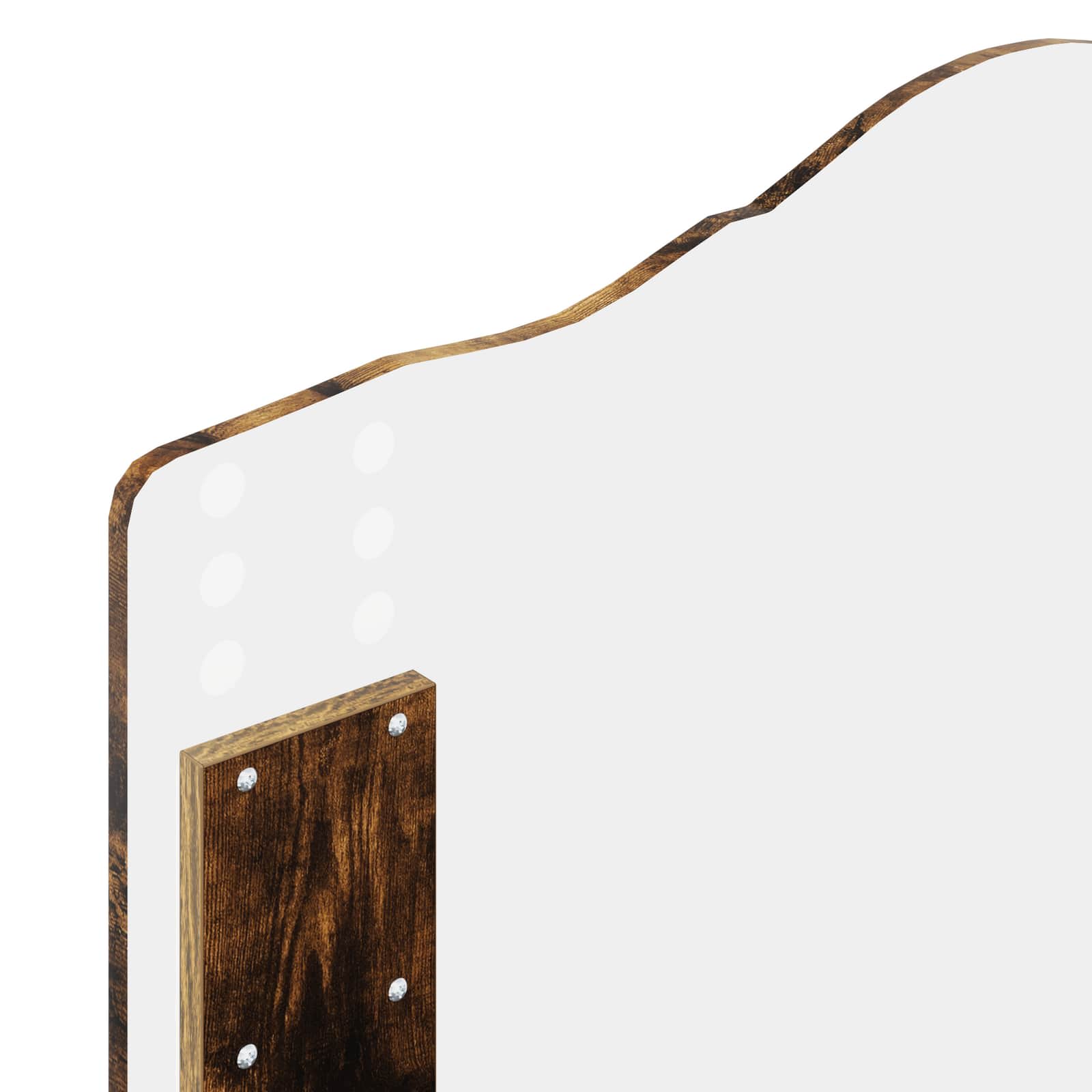 Sängram med huvudgavel Rökt ek 90 x 190 cm Massiv furu