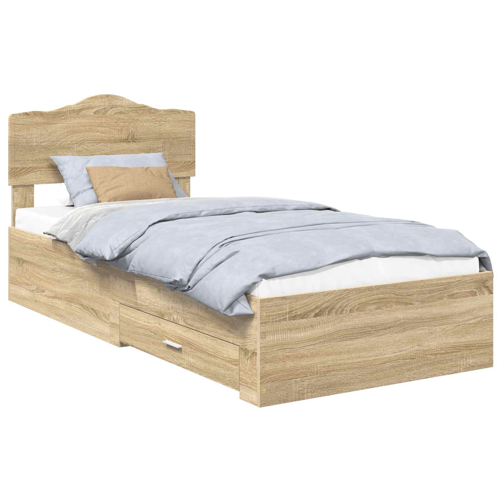Sängram med låda Sonoma-ek 90 x 200 cm Konstruerat trä