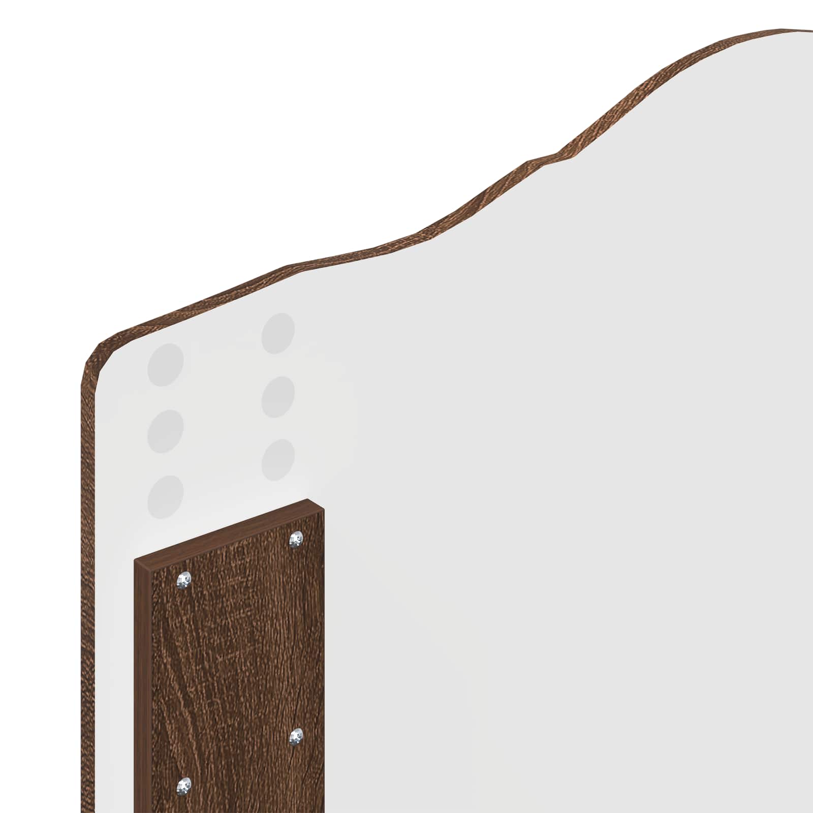 Sängram med huvudgavel Brun Ek 75 x 190 cm Konstruerat trä