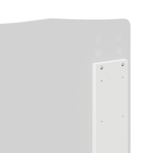 Sängram med huvudgavel Vit 160 x 200 cm Massiv furu