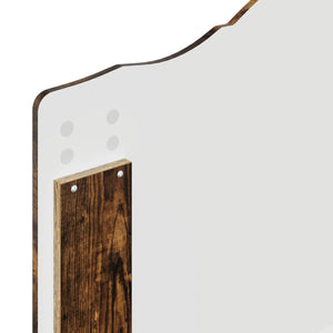 Sängram med huvudgavel Rökt ek 90 x 190 cm Massiv furu