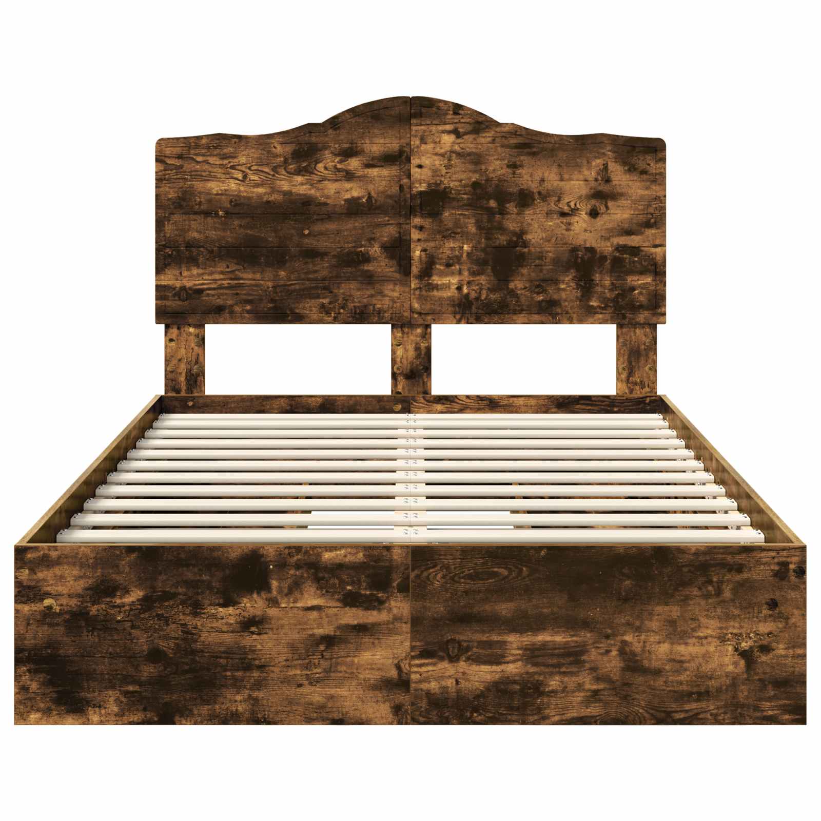 Förvaringssäng med låda Rökt ek 120 x 200 cm Konstruerat trä