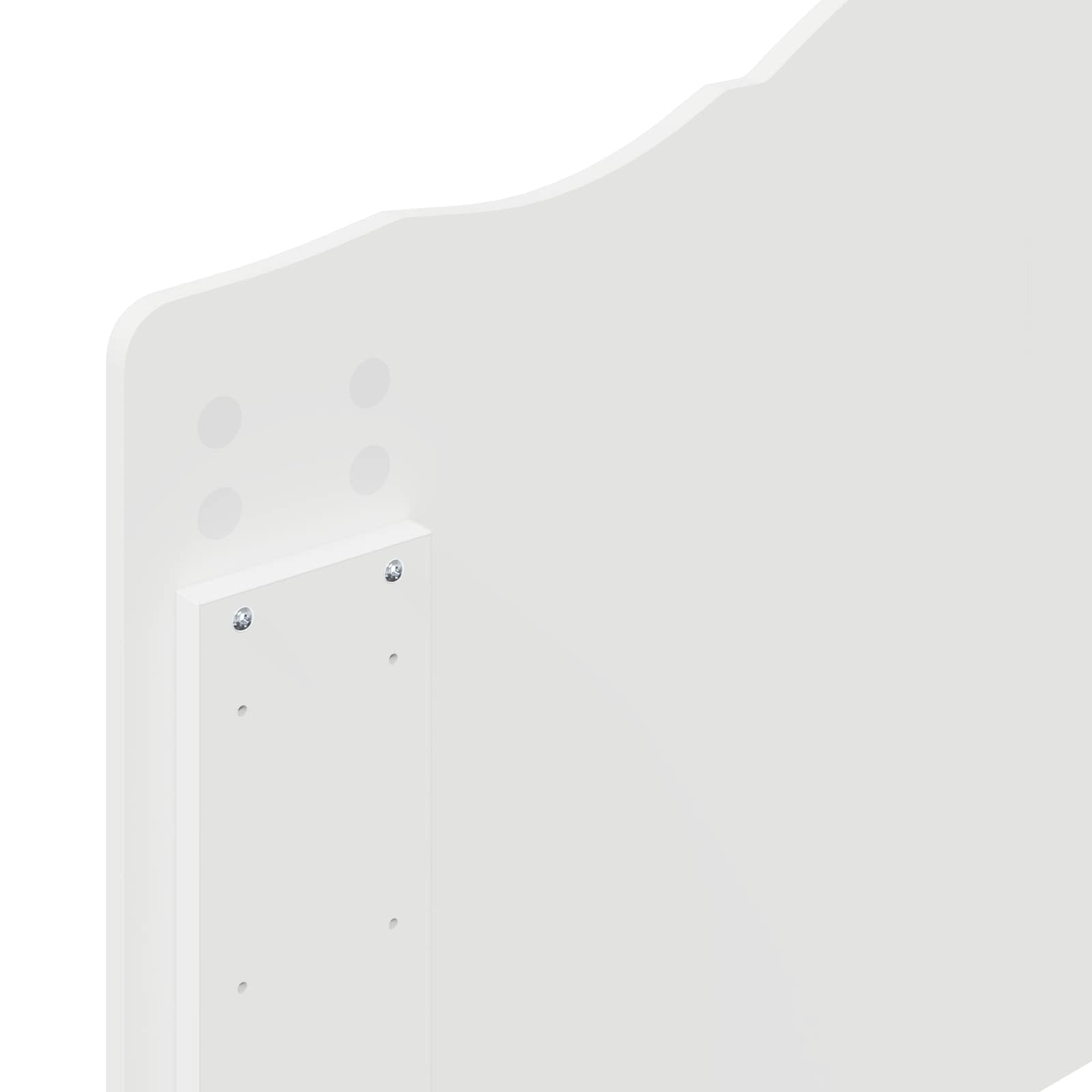 Sängram med huvudgavel med låda Vit 90 x 190 cm Konstruerat trä