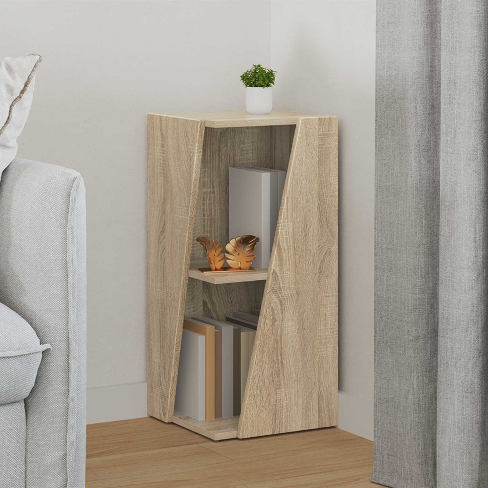 Sidobrett 33 x 32 x 70,5 cm Konstruerat trä Sonoma-ek